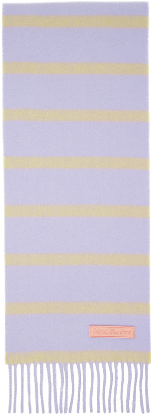 Узкий шарф из фиолетовой шерсти Acne Studios
Узкий шарф из фиолетовой шерсти Acne Studios