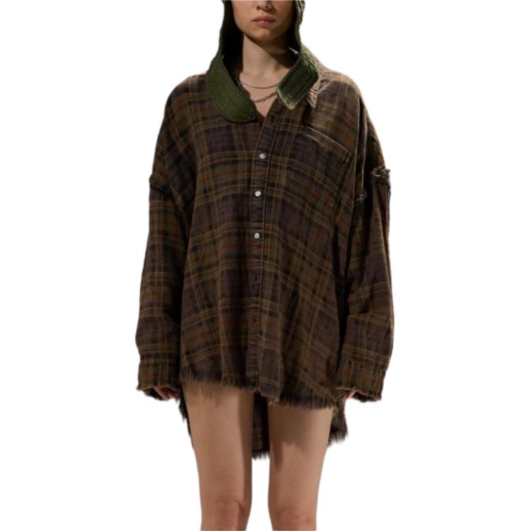 Рубашка в клетку на пуговицах R13, коричневый
Рубашка в клетку на пуговицах R13, коричневый