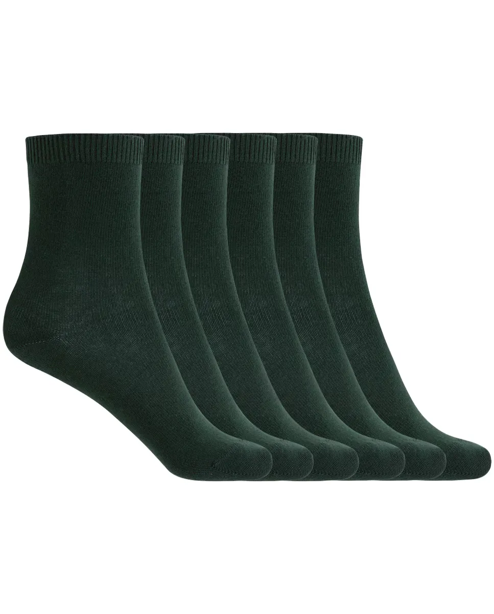 Набор из 6 пар однотонных хлопковых носков Basix Punto Blanco, темно-зеленый
Набор из 6 пар однотонных хлопковых носков Basix Punto Blanco, темно-зеленый