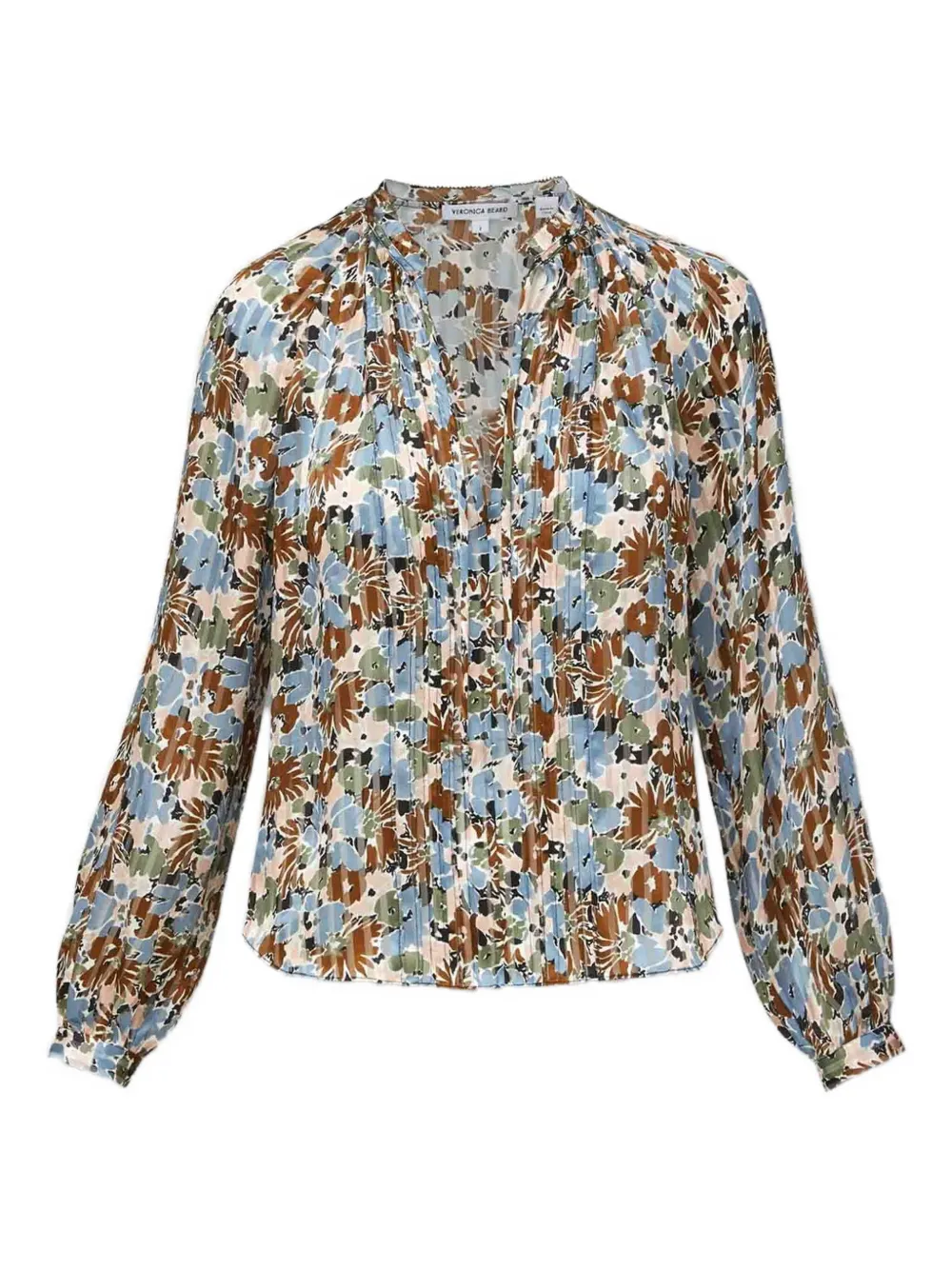 Блузка с цветочным принтом и складками Veronica Beard, синий
Блузка с цветочным принтом и складками Veronica Beard, синий