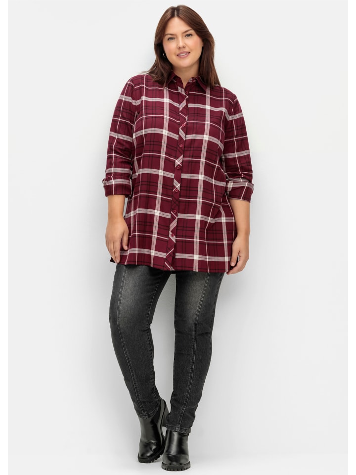 Блузка-рубашка в бордовую клетку sheego
Блузка-рубашка в бордовую клетку sheego
