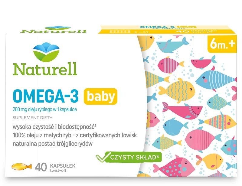 Жирные кислоты омега-3 для детей Naturell Omega 3 Baby Kapsułki Twist-Off, 40 шт
Жирные кислоты омега-3 для детей Naturell Omega 3 Baby Kapsułki Twist-Off, 40 шт