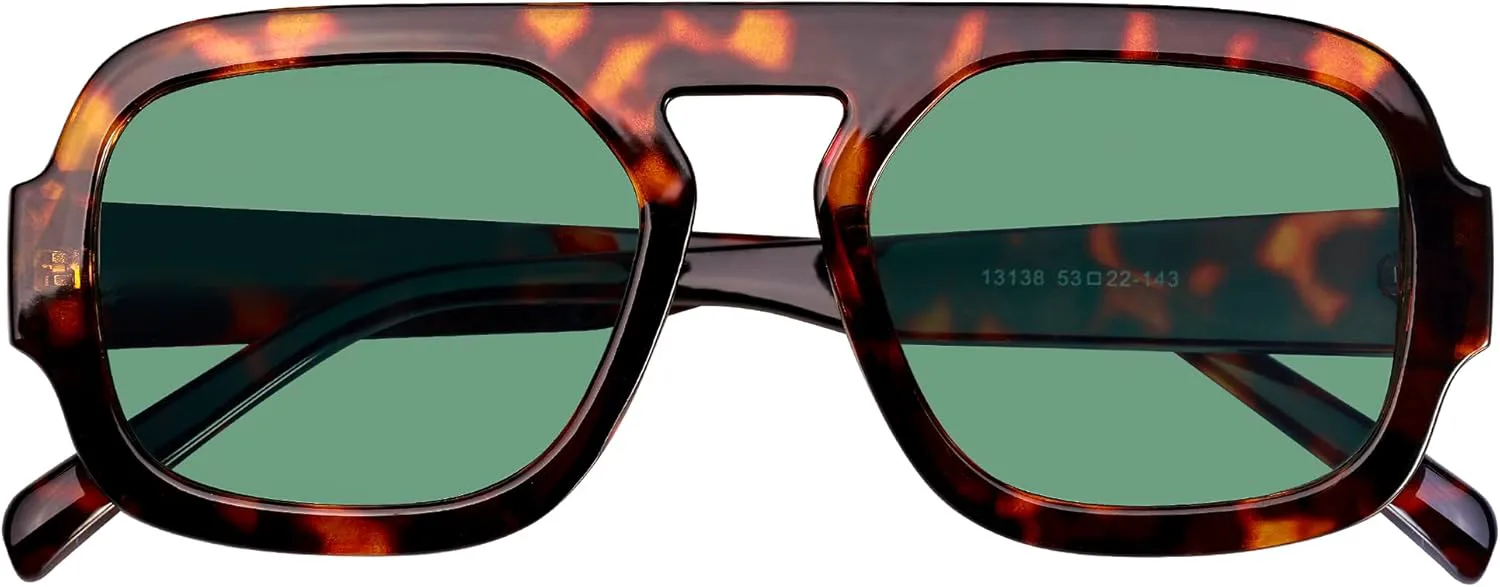 Модные квадратные солнцезащитные очки-авиаторы KesaPlan для женщин, винтажные дизайнерские очки с плоской верхней частью, стильная оправа, A1 Tortoise/Green
Модные квадратные солнцезащитные очки-авиаторы KesaPlan для женщин, винтажные дизайнерские очки с плоской верхней частью, стильная оправа, A1 Tortoise/Green