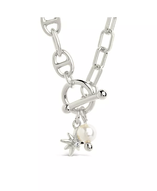 Ожерелье с подвеской-тогл из натурального жемчуга-ракушки и кубического циркония Sterling Forever, silver
Ожерелье с подвеской-тогл из натурального жемчуга-ракушки и кубического циркония Sterling Forever, silver