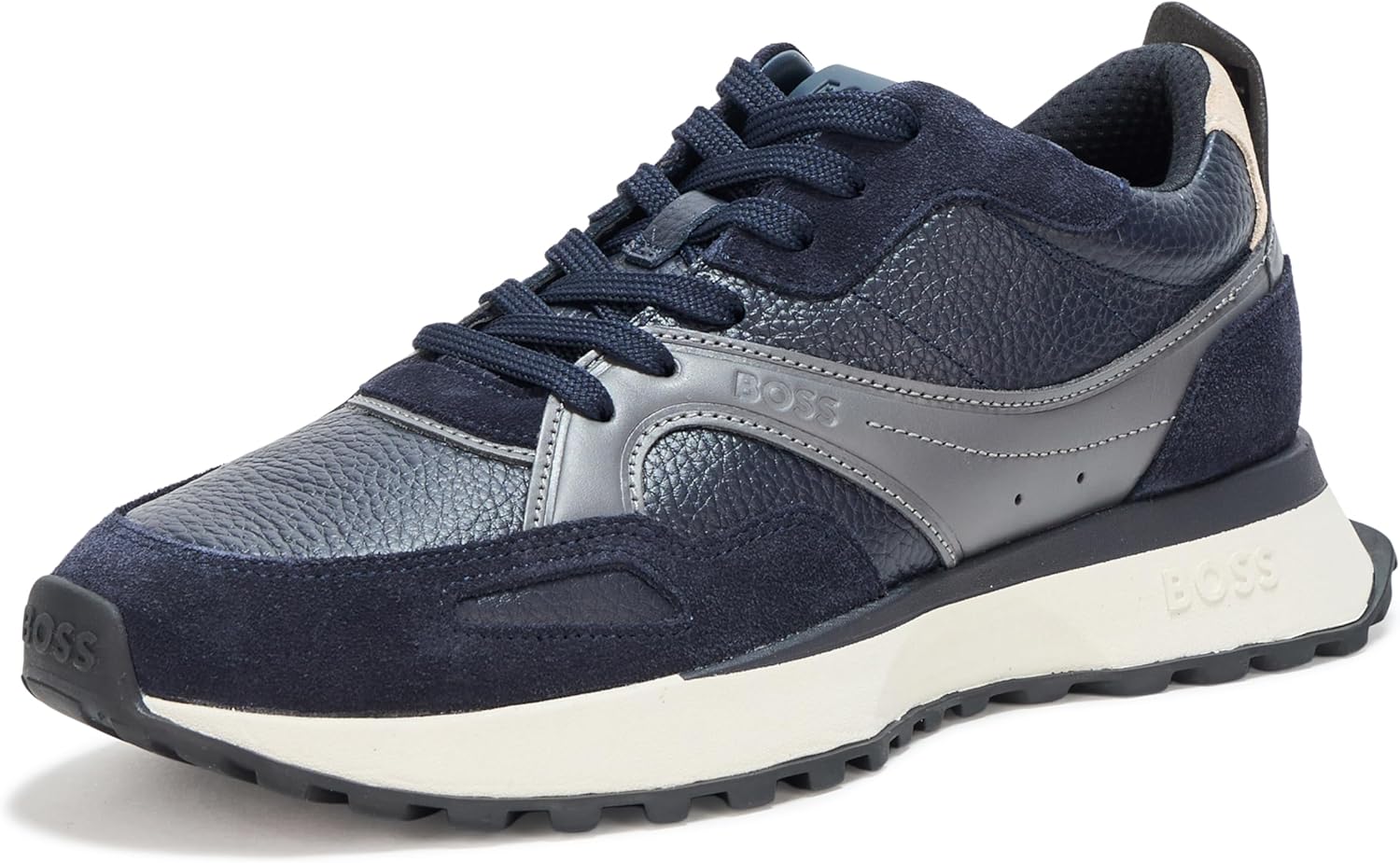 BOSS мужские кроссовки на шнуровке с деталями из замши, Navy/Charcoal
BOSS мужские кроссовки на шнуровке с деталями из замши, Navy/Charcoal