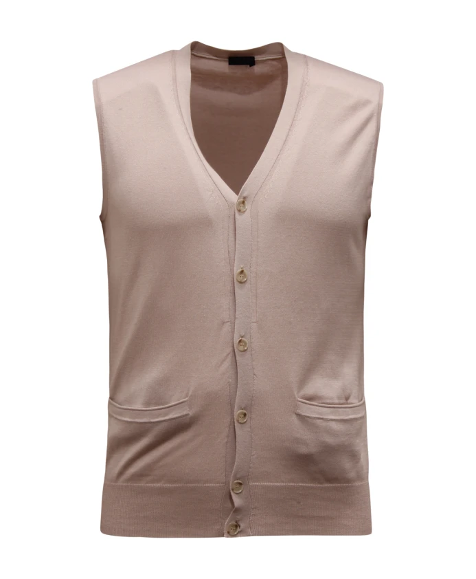 Pus13101M61 Шелково-хлопковый свитер без рукавов Paolo Pecora, бежевый
Pus13101M61 Шелково-хлопковый свитер без рукавов Paolo Pecora, бежевый