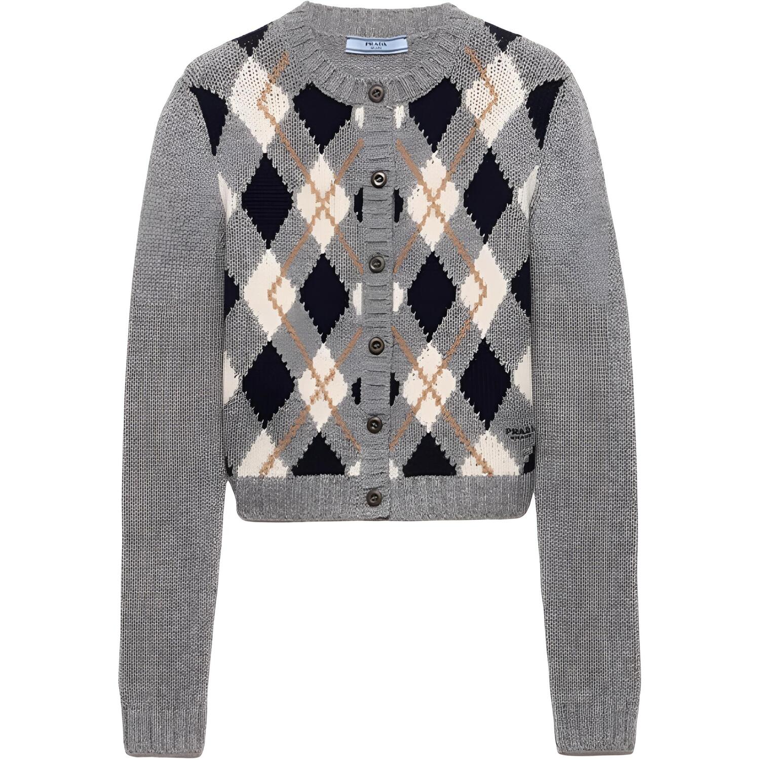 Кардиган из шерсти с узором «алмаз» PRADA, серый
Кардиган из шерсти с узором «алмаз» PRADA, серый