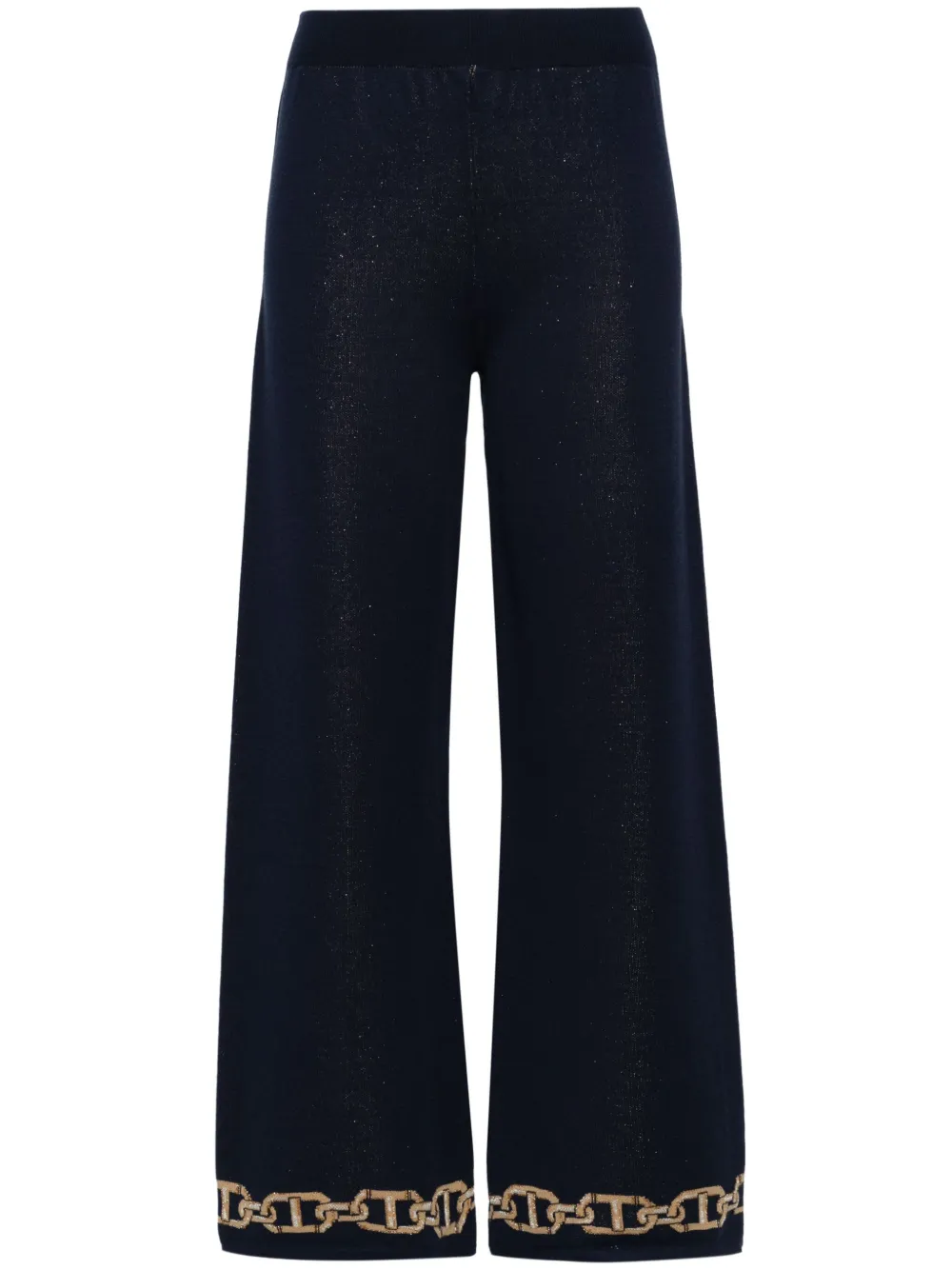 Прямые брюки вязки интарсия TWINSET, синий
Прямые брюки вязки интарсия TWINSET, синий