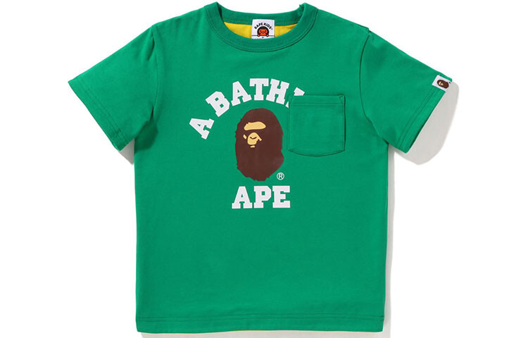 Детская футболка A Bathing Ape, зеленый 
Детская футболка A Bathing Ape, зеленый