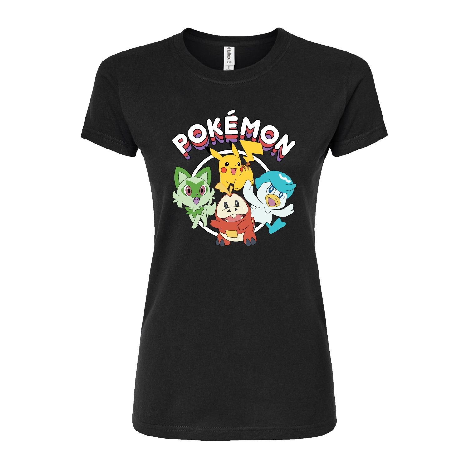 Алая футболка с приталенным рисунком Pokemon для подростков Pokemon, черный