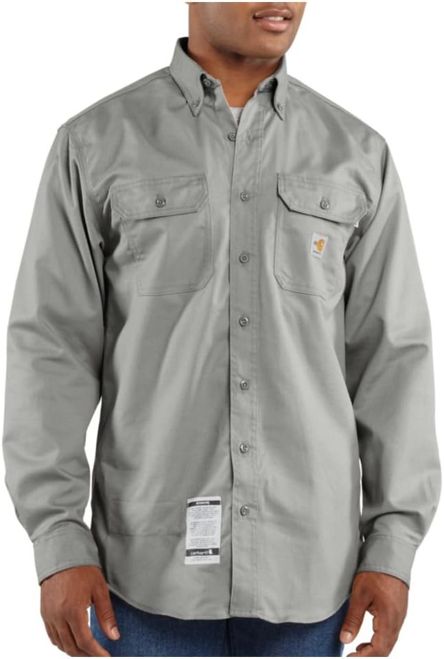 Carhartt мужская огнестойкая классическая рубашка из твила, Gray
Carhartt мужская огнестойкая классическая рубашка из твила, Gray