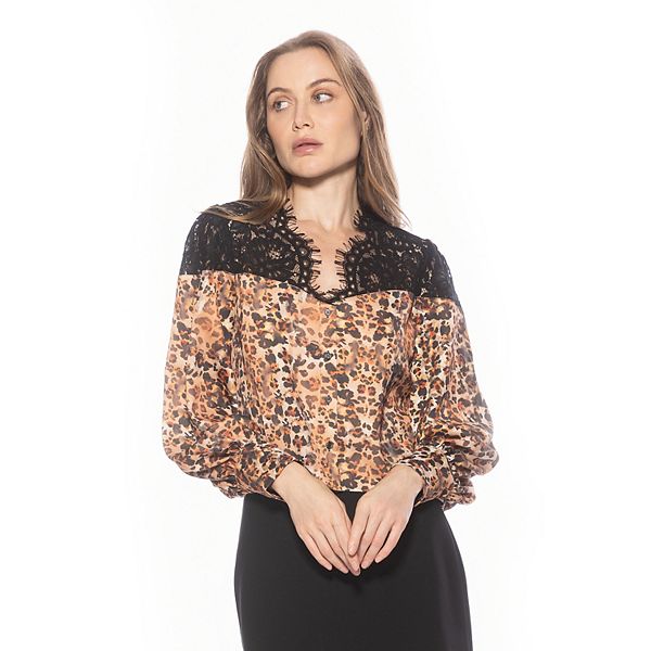 Женский топ с кружевной аппликацией и рукавами-фонариками Alexia Admor, Leopard
Женский топ с кружевной аппликацией и рукавами-фонариками Alexia Admor, Leopard