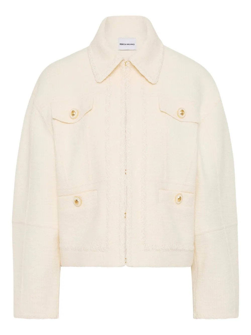 Жакет из ткани букле на пуговицах Rebecca Vallance, белый
Жакет из ткани букле на пуговицах Rebecca Vallance, белый