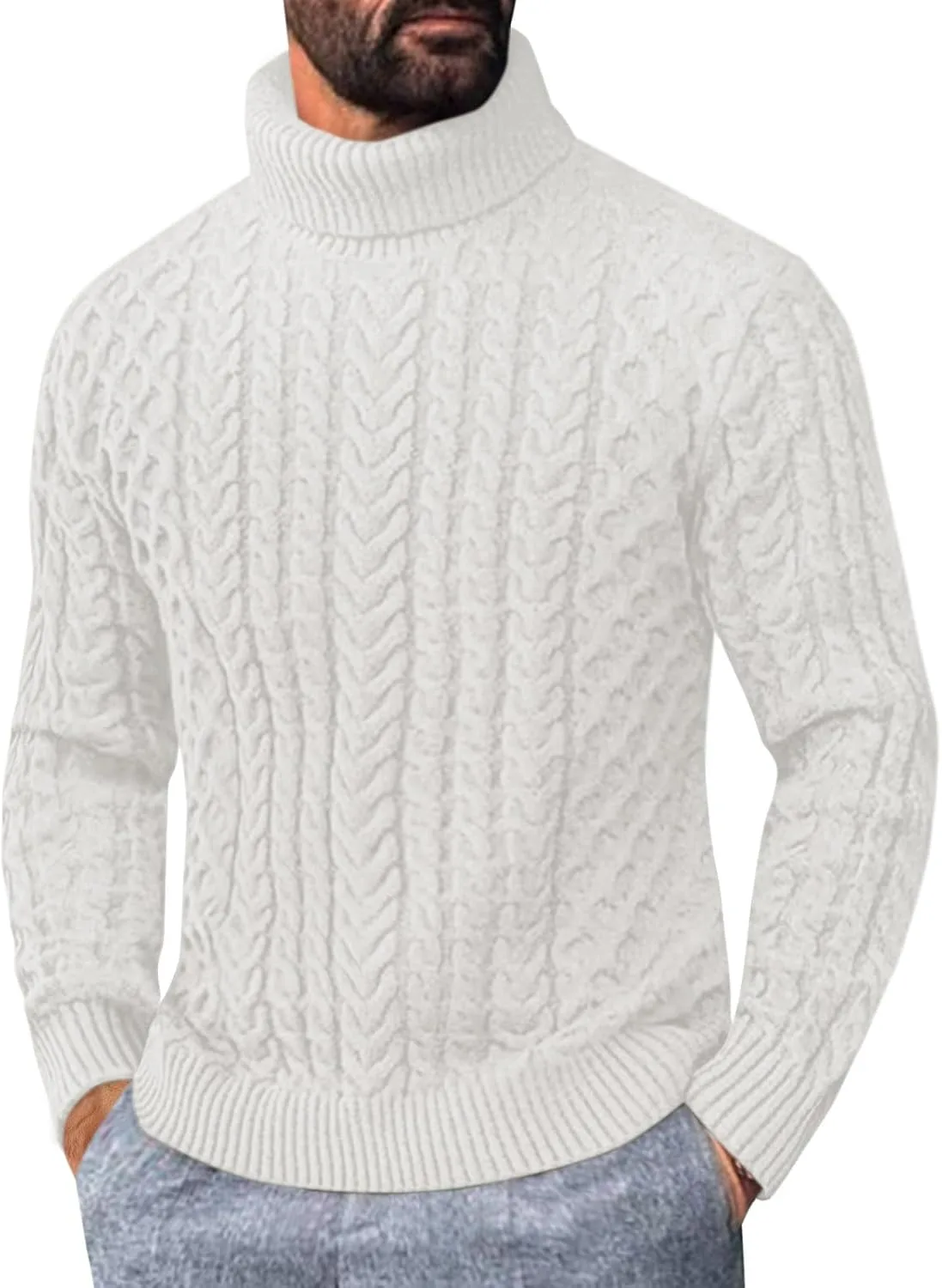Runcati мужской свитер с воротником-стойкой, вязаный кабелем, утепленный для осени и зимы, Slim Fit
Runcati мужской свитер с воротником-стойкой, вязаный кабелем, утепленный для осени и зимы, Slim Fit