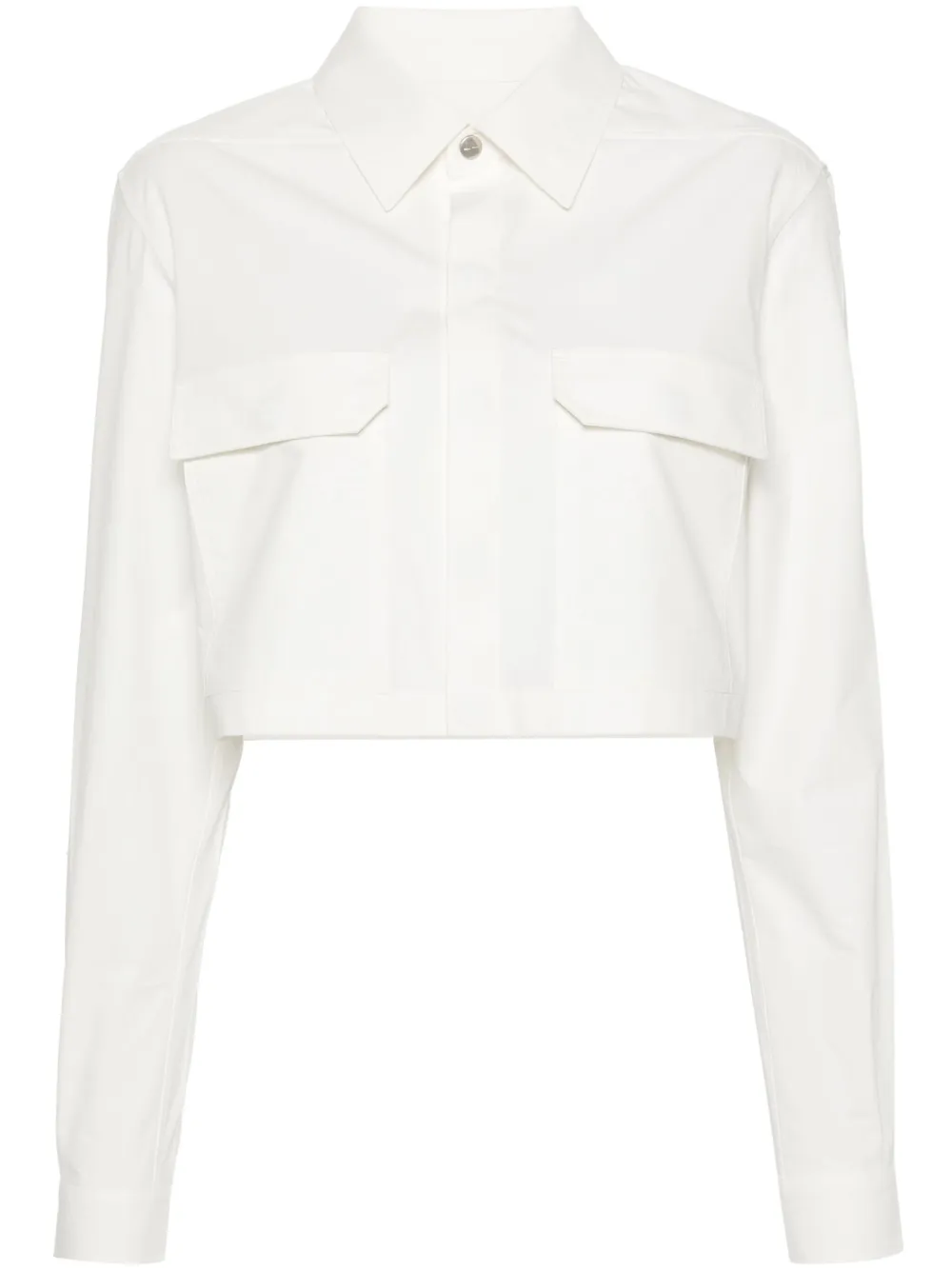 Укороченная рубашка Rick Owens, белый 
Укороченная рубашка Rick Owens, белый