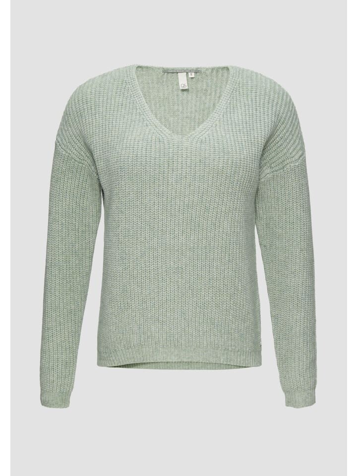 Пуловер QS Strick langarm, зеленый
Пуловер QS Strick langarm, зеленый