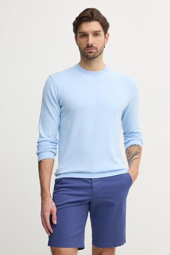 Хлопковый свитер United Colors Of Benetton, синий 
Хлопковый свитер United Colors Of Benetton, синий