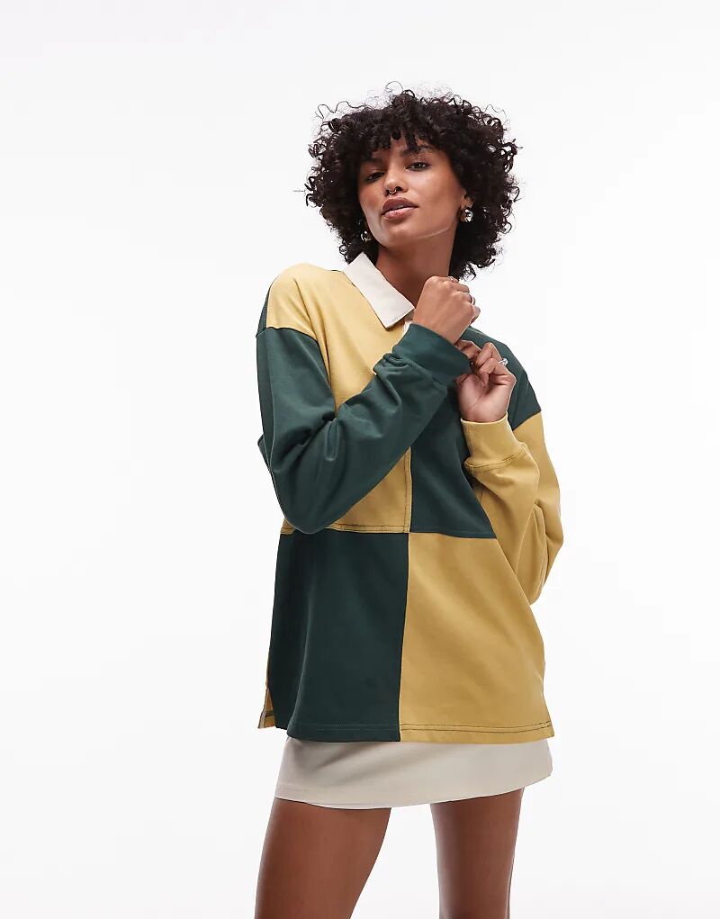 Футболка с логотипом House of Sunny в зелено-желтых тонах для регби
Футболка с логотипом House of Sunny в зелено-желтых тонах для регби