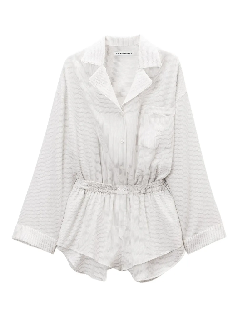 Полосатый комбинезон Alexander Wang, белый
Полосатый комбинезон Alexander Wang, белый
