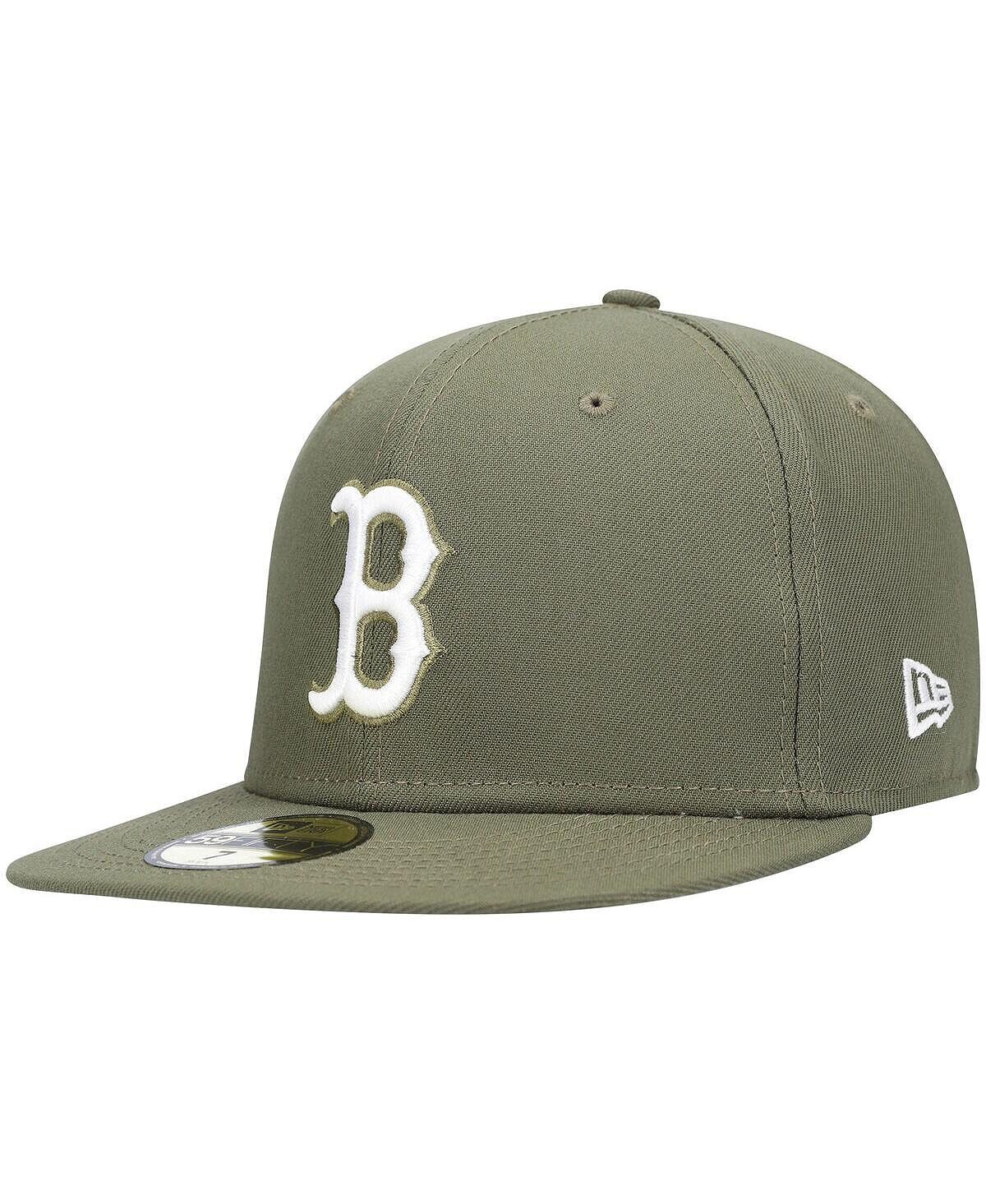Мужская оливковая приталенная кепка Boston Red Sox Logo белая 59FIFTY New Era
Мужская оливковая приталенная кепка Boston Red Sox Logo белая 59FIFTY New Era