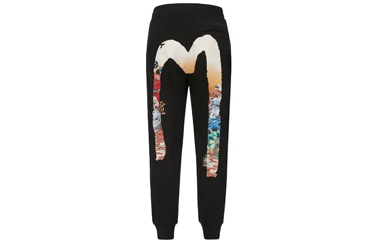 Трикотажные спортивные штаны мужские черные Evisu, черный
Трикотажные спортивные штаны мужские черные Evisu, черный