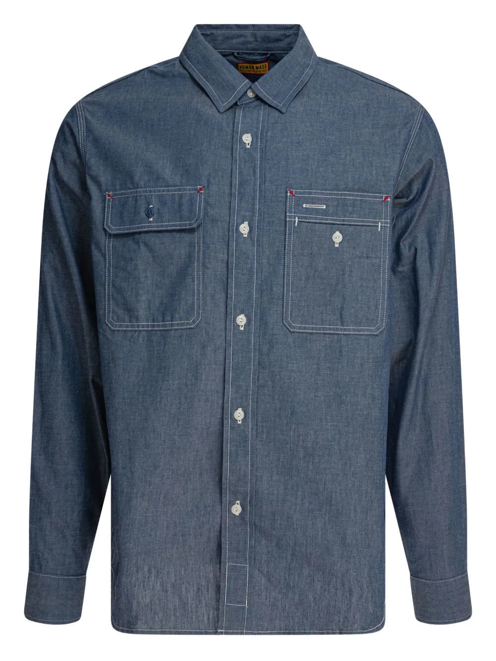 Рубашка из хлопка с двумя карманами Human Made, синий
Рубашка из хлопка с двумя карманами Human Made, синий