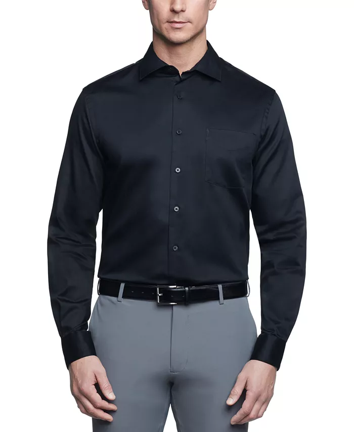 Мужская классическая/обычная рубашка из сатина с эффектом "не мнутся" и эластичной тканью Van Heusen, черный
Мужская классическая/обычная рубашка из сатина с эффектом "не мнутся" и эластичной тканью Van Heusen, черный