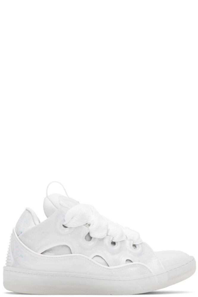 Белые кожаные кроссовки с блестящим эффектом Lanvin
Белые кожаные кроссовки с блестящим эффектом Lanvin