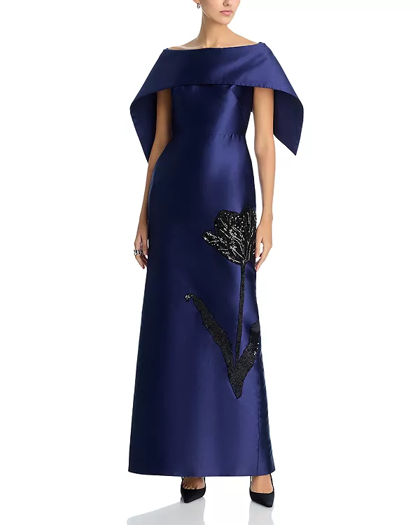 Платье с открытыми плечами Erdem, синий
Платье с открытыми плечами Erdem, синий