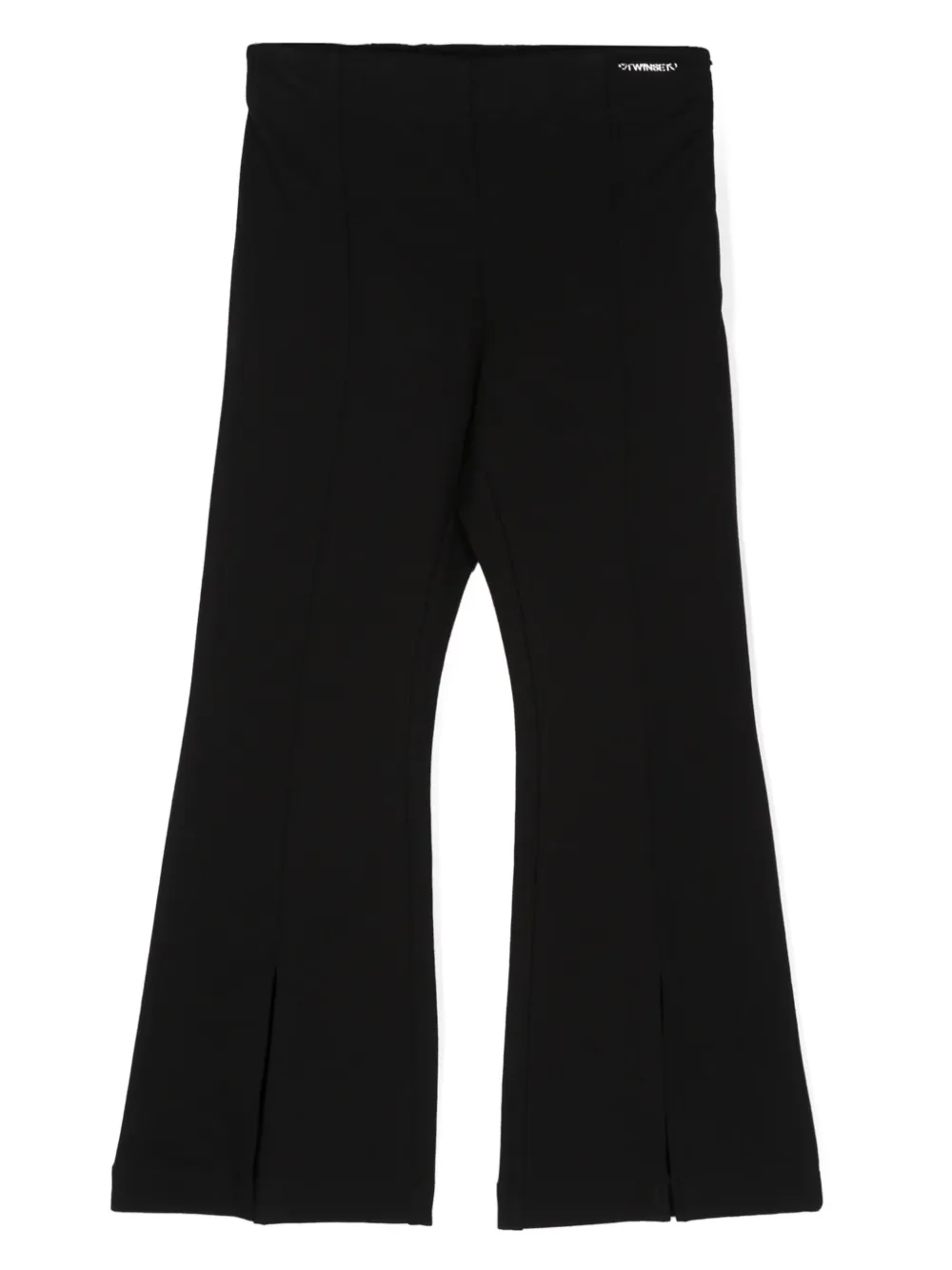 Расклешенные брюки с разрезами TWINSET Kids, черный 
Расклешенные брюки с разрезами TWINSET Kids, черный