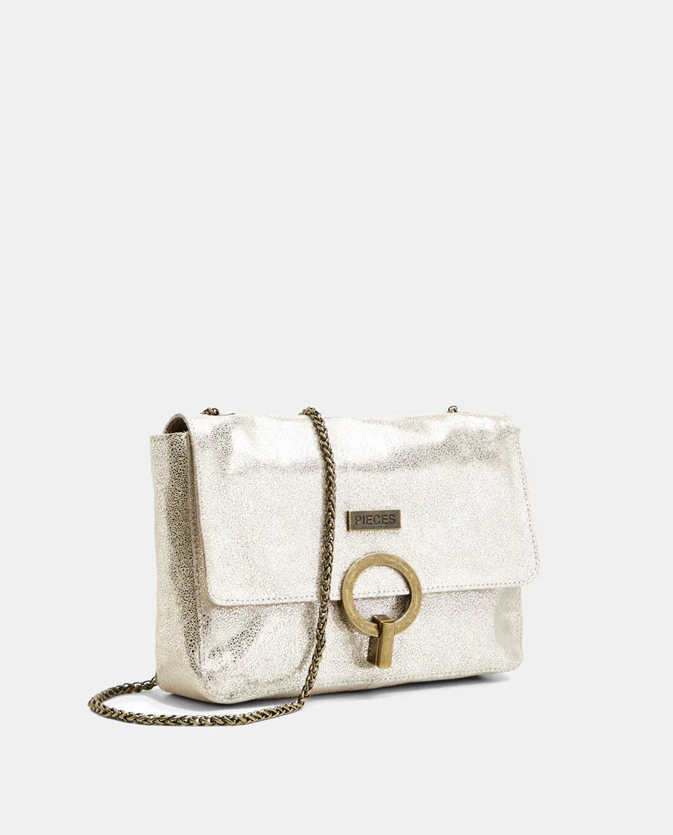 Металлизированная кожаная сумка через плечо в стиле кросс-боди Pieces, серебряный
Металлизированная кожаная сумка через плечо в стиле кросс-боди Pieces, серебряный