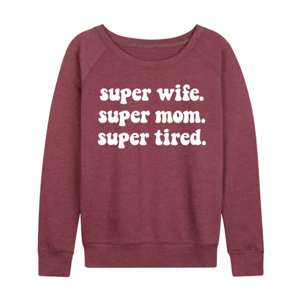 Женская футболка с длинным рукавом из французского трикотажа «супер жена, супер мама, супер уставшая» Licensed Character, цвет heather maroon
Женская футболка с длинным рукавом из французского трикотажа «супер жена, супер мама, супер уставшая» Licensed Character, цвет heather maroon