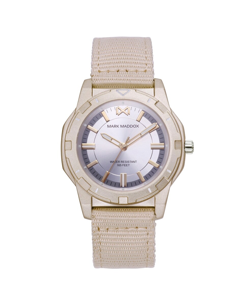 Женские часы Mission, алюминиевый корпус, нейлоновый ремешок бежевого цвета Mark Maddox, золотой
Женские часы Mission, алюминиевый корпус, нейлоновый ремешок бежевого цвета Mark Maddox, золотой