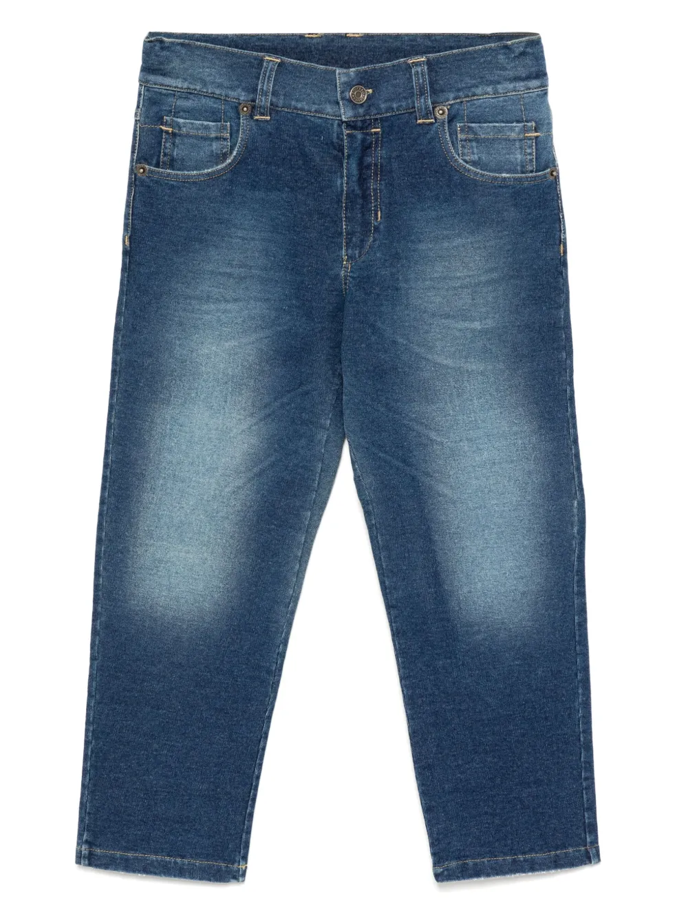 Джинсы прямого кроя с нашивкой-логотипом Dolce & Gabbana Kids, синий
Джинсы прямого кроя с нашивкой-логотипом Dolce & Gabbana Kids, синий