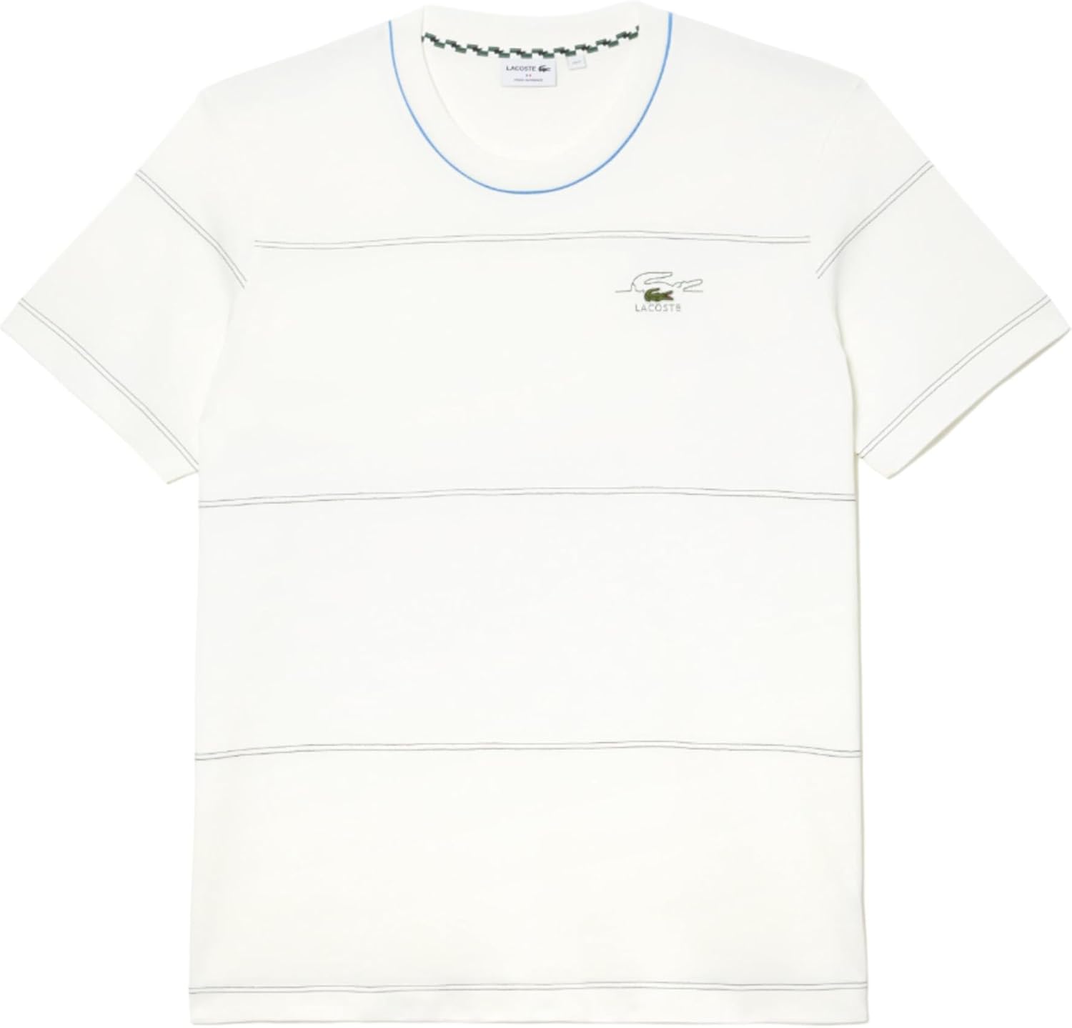 Мужская футболка Lacoste для высоких, с круглым вырезом, коротким рукавом, свободным кроем, в полоску, Flour
Мужская футболка Lacoste для высоких, с круглым вырезом, коротким рукавом, свободным кроем, в полоску, Flour