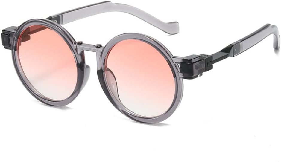 Женские круглые солнцезащитные очки в стиле панк, ретро-очки с защитой от УФ-излучения UV400; мужские прозрачные солнцезащитные очки с градиентным переходом HDUBFY, Grey Pink Gradient
Женские круглые солнцезащитные очки в стиле панк, ретро-очки с защитой от УФ-излучения UV400; мужские прозрачные солнцезащитные очки с градиентным переходом HDUBFY, Grey Pink Gradient