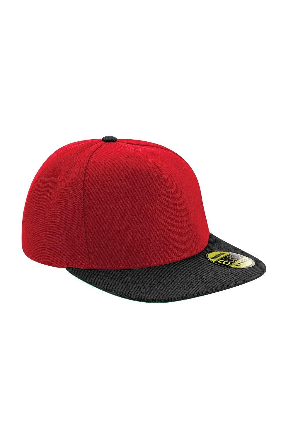 Оригинальная кепка Snapback с плоским козырьком Beechfield, красный 
Оригинальная кепка Snapback с плоским козырьком Beechfield, красный