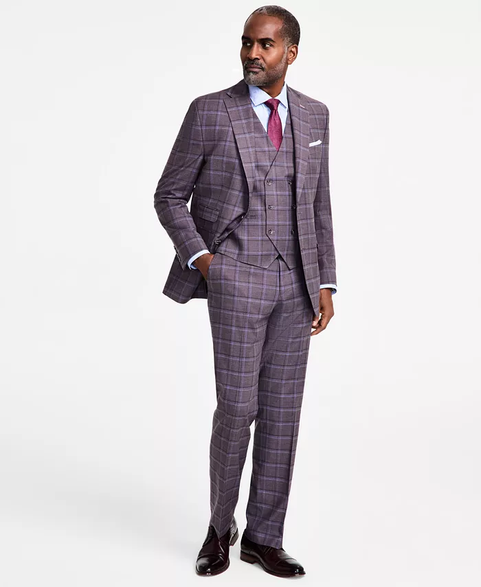 Мужской классический костюм: пиджак, жилет и брюки Tayion Collection, фиолетовый
Мужской классический костюм: пиджак, жилет и брюки Tayion Collection, фиолетовый