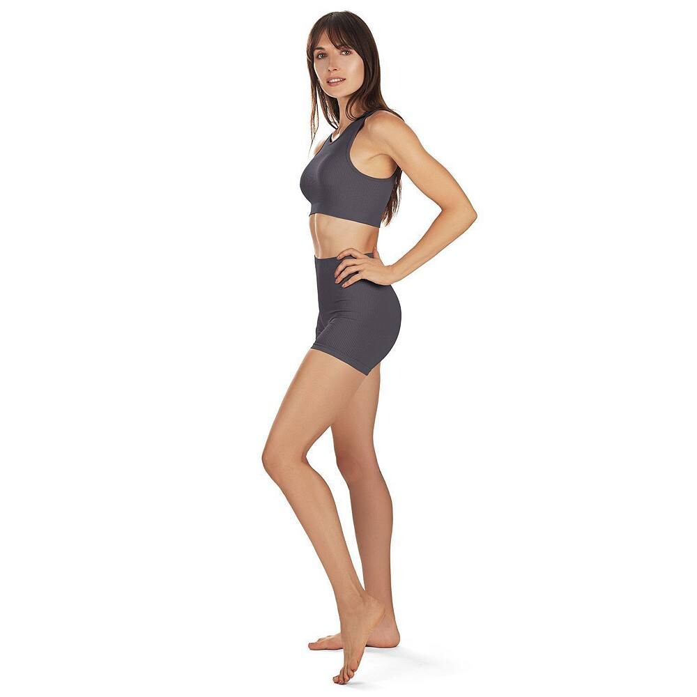 Женский бесшовный комплект из бюстгальтера в рубчик и трусиков-шорт для мальчика MeMoi, цвет Blue Smoke
Женский бесшовный комплект из бюстгальтера в рубчик и трусиков-шорт для мальчика MeMoi, цвет Blue Smoke