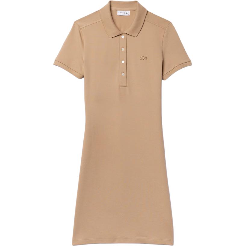 Поло-платье с вышитым логотипом LACOSTE, бежевый
Поло-платье с вышитым логотипом LACOSTE, бежевый