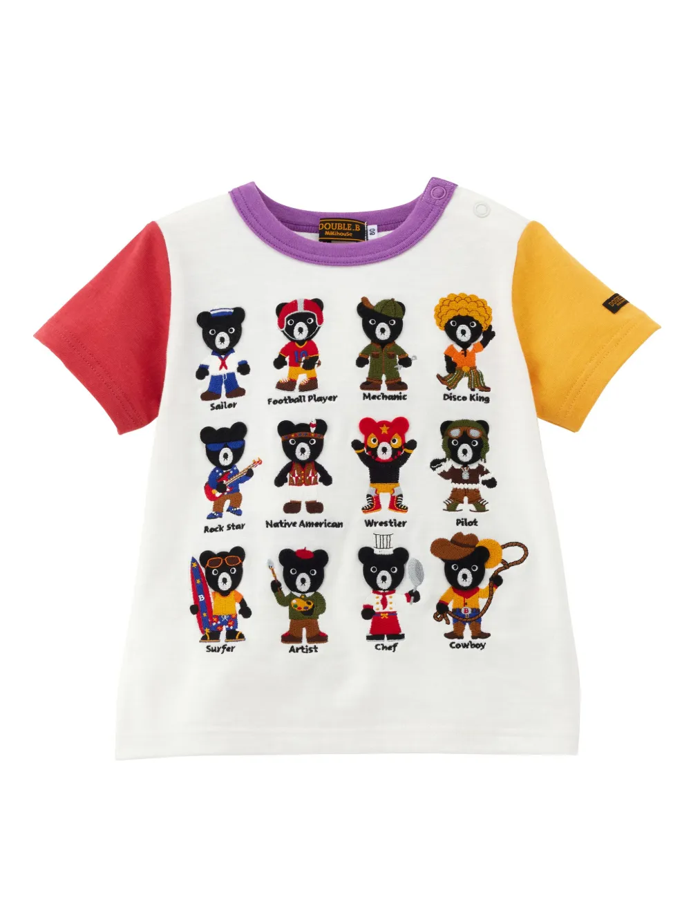 Футболка с нашивками Miki House, белый
Футболка с нашивками Miki House, белый