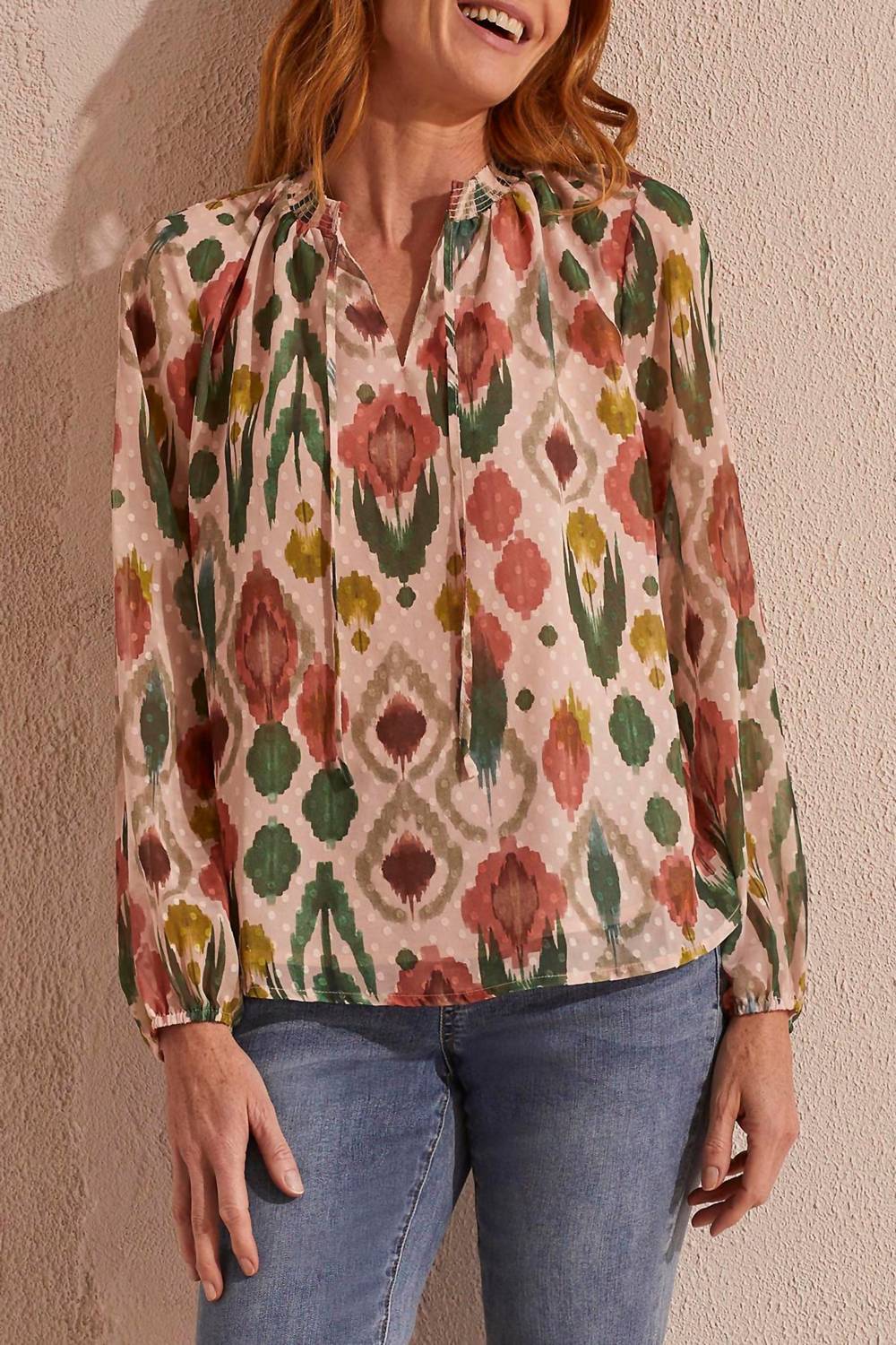 Блузка с рукавами-фонариками из виноградной лозы Tribal, Vine
Блузка с рукавами-фонариками из виноградной лозы Tribal, Vine