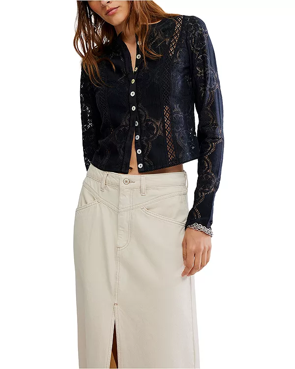 Кружевная блузка Jae Free People, черный
Кружевная блузка Jae Free People, черный