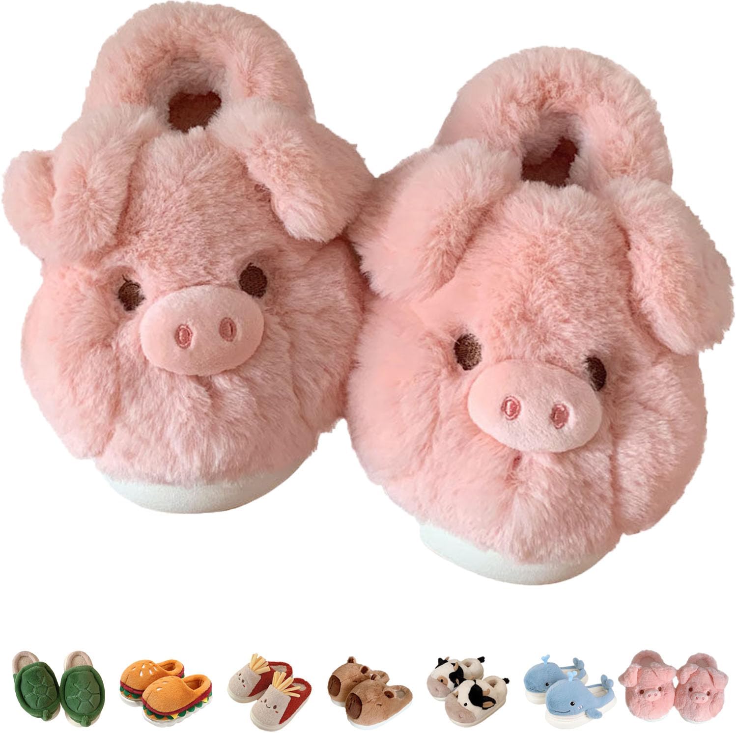 Тапочки Jfxgjuv в виде черепахи, пушистые тапочки-животные для взрослых и детей, милые плюшевые тапочки-гамбургер, капибара, корова, свинья, акула, мягкие зимние теплые домашние обувь для улицы и дома, розовый
Тапочки Jfxgjuv в виде черепахи, пушистые тапочки-животные для взрослых и детей, милые плюшевые тапочки-гамбургер, капибара, корова, свинья, акула, мягкие зимние теплые домашние обувь для улицы и дома, розовый