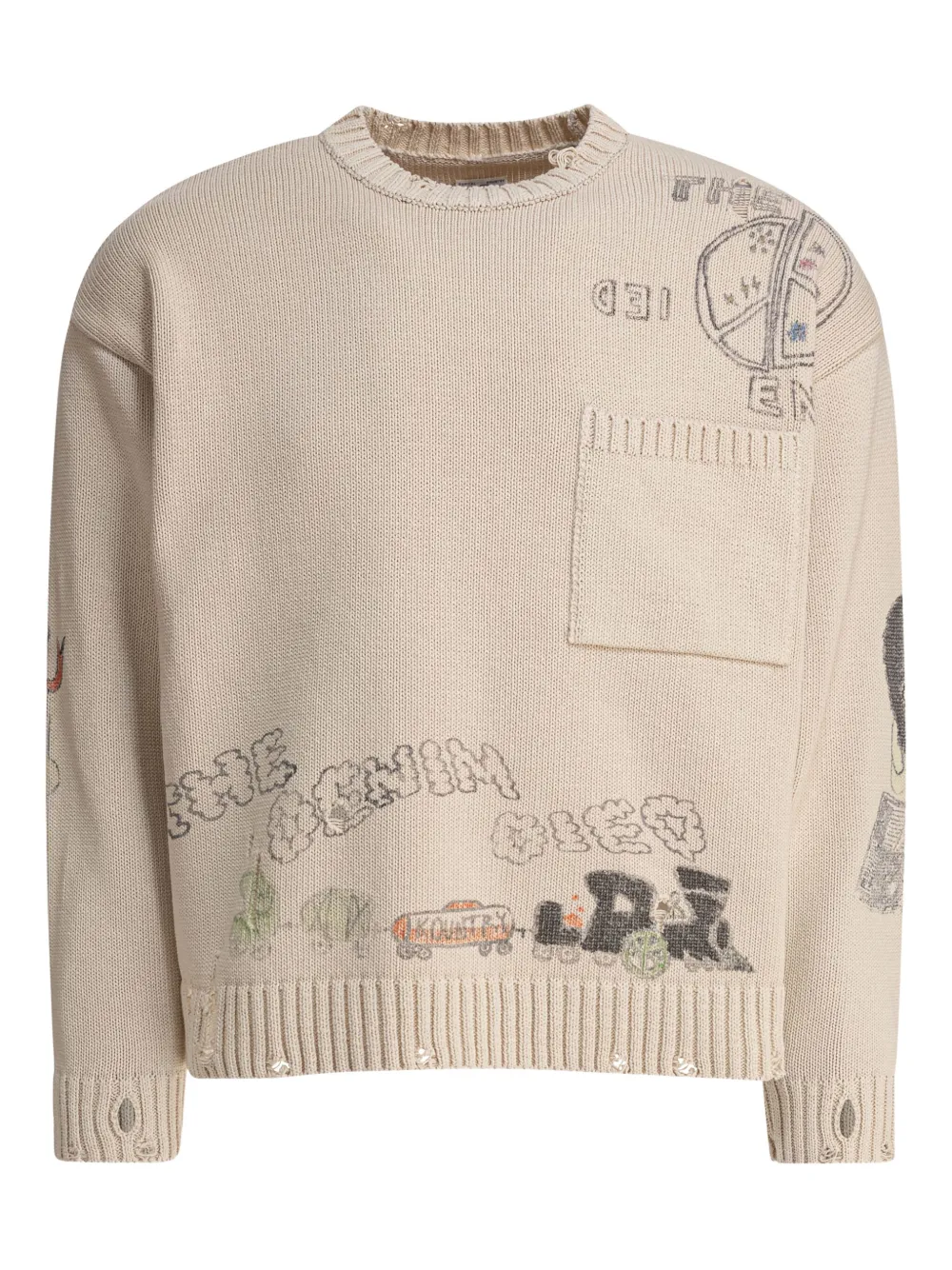 Свитер с графическим принтом KAPITAL, нейтральный
Свитер с графическим принтом KAPITAL, нейтральный