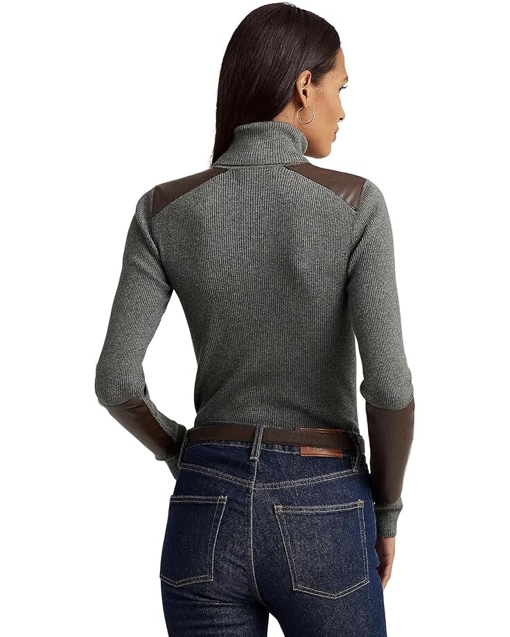 Свитер LAUREN Ralph Lauren Petite Faux Leather Trim Ribbed Turtleneck, цвет Modern Grey Heather
Свитер LAUREN Ralph Lauren Petite Faux Leather Trim Ribbed Turtleneck, цвет Modern Grey Heather