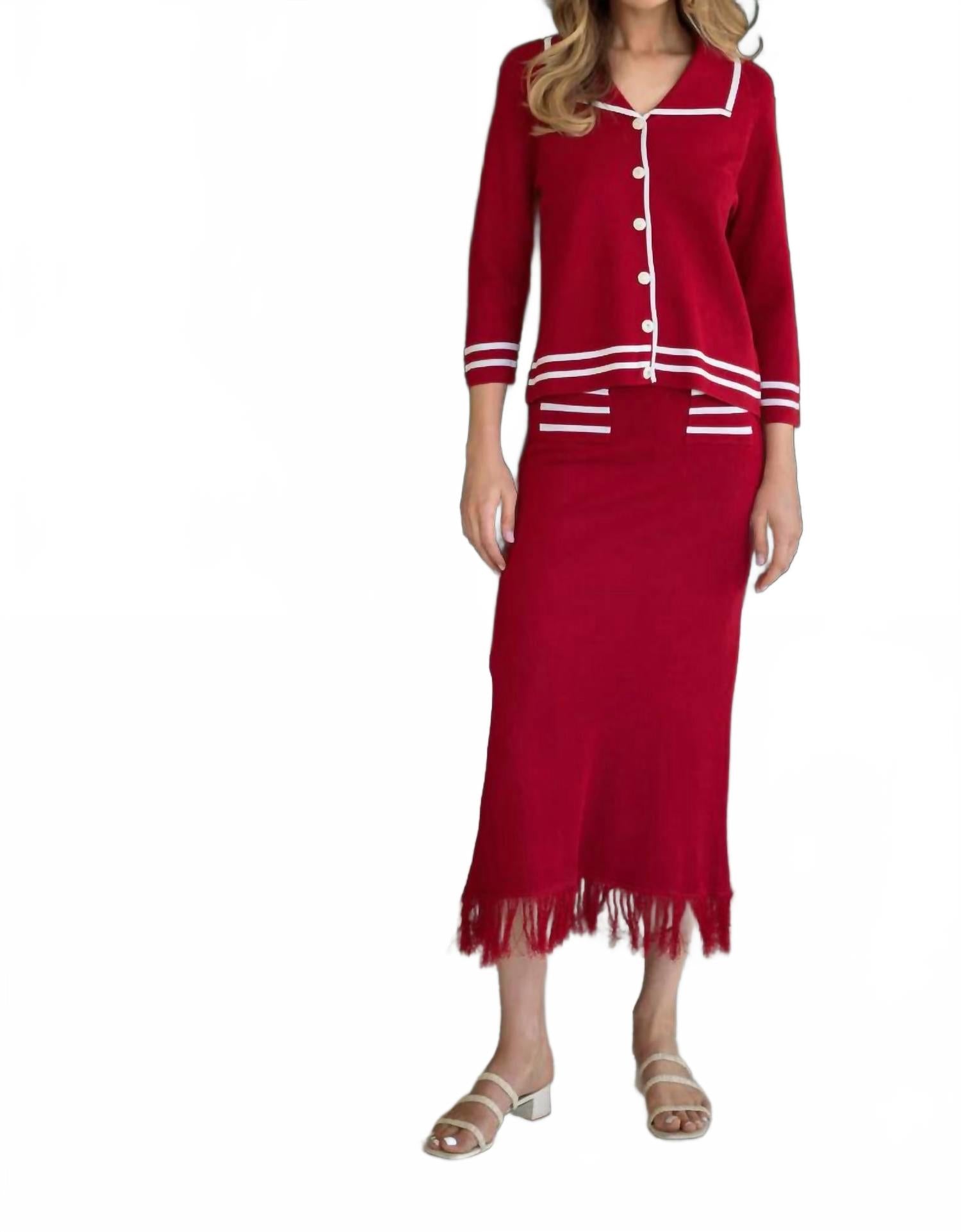 Сойер юбка с бахромой в красном Joh
Сойер юбка с бахромой в красном Joh