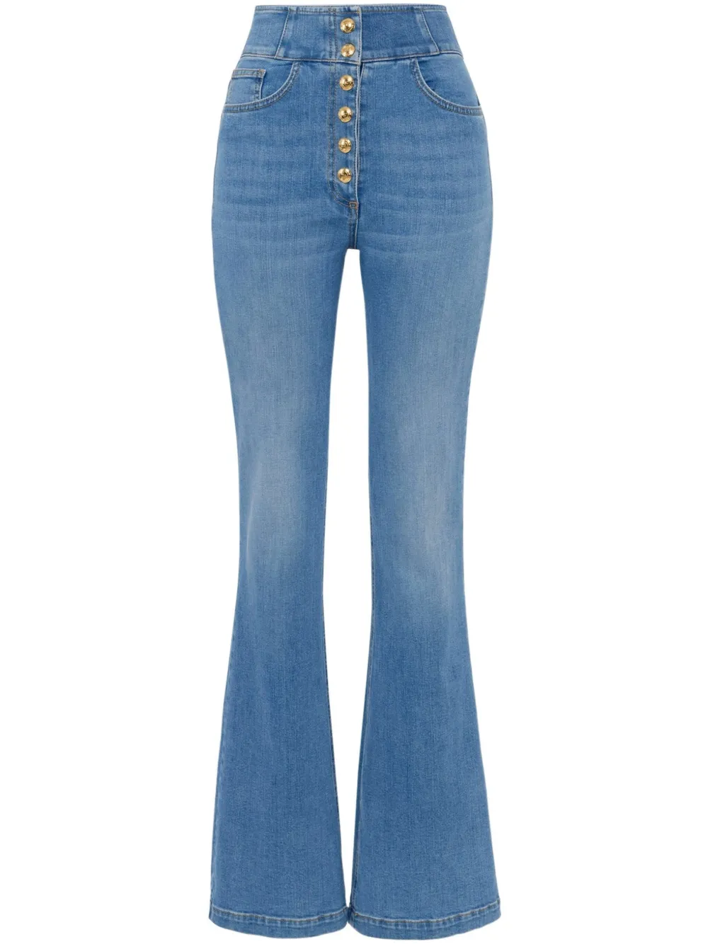 Расклешенные джинсы с логотипом Elisabetta Franchi, синий
Расклешенные джинсы с логотипом Elisabetta Franchi, синий