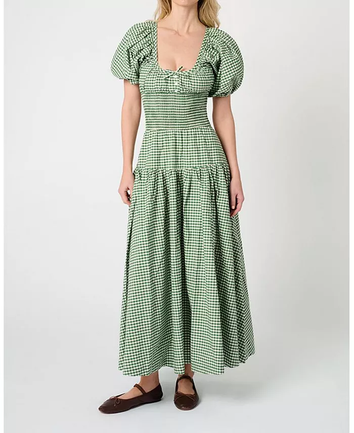 Женское платье миди с присборенной талией WeWoreWhat, зеленый
Женское платье миди с присборенной талией WeWoreWhat, зеленый