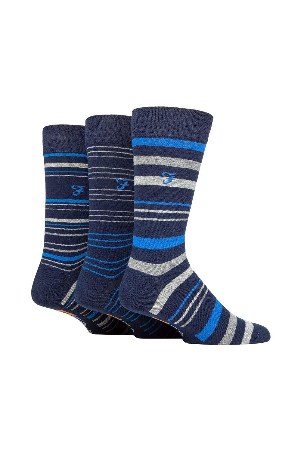 Мужские 3 пары хлопковых носков Farah Argyle с рисунком и полосками, синий
Мужские 3 пары хлопковых носков Farah Argyle с рисунком и полосками, синий